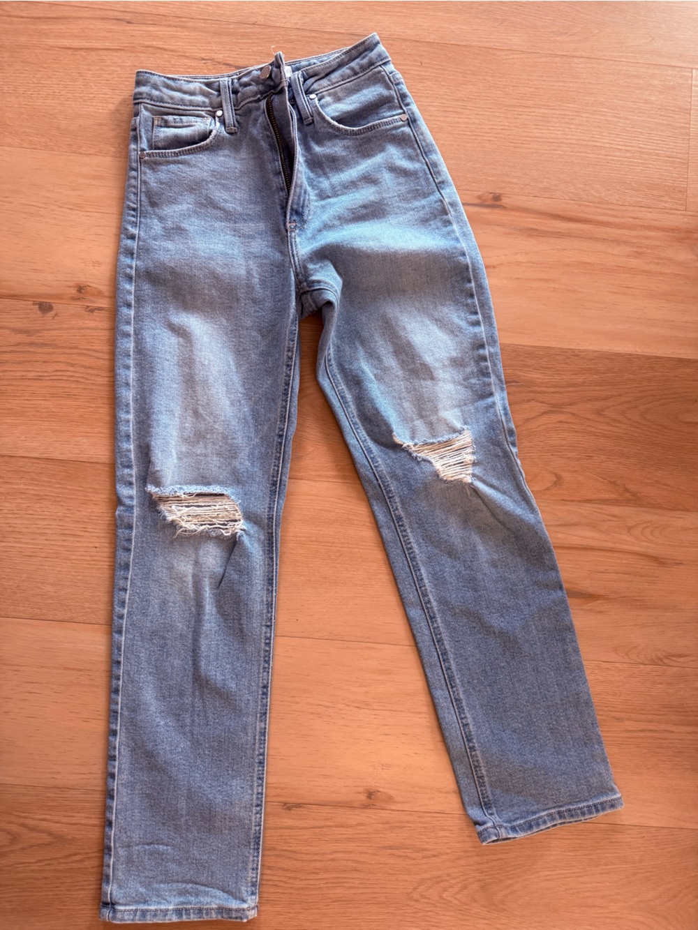 Just Black Light Blue Distressed Skinny Jeans